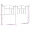 vidaXL Metal Headboard White 135 cm