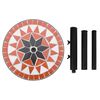 vidaXL Parasol Base Terracotta and White Round 12 kg