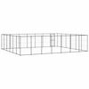 vidaXL Outdoor Dog Kennel Steel 50.82 m²
