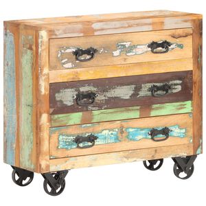 vidaXL Sideboard | Multicolour | Solid reclaimed wood | 80x30x70 cm | Sideboard