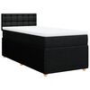 vidaXL Box Spring Bed with Mattress Black King Single Fabric