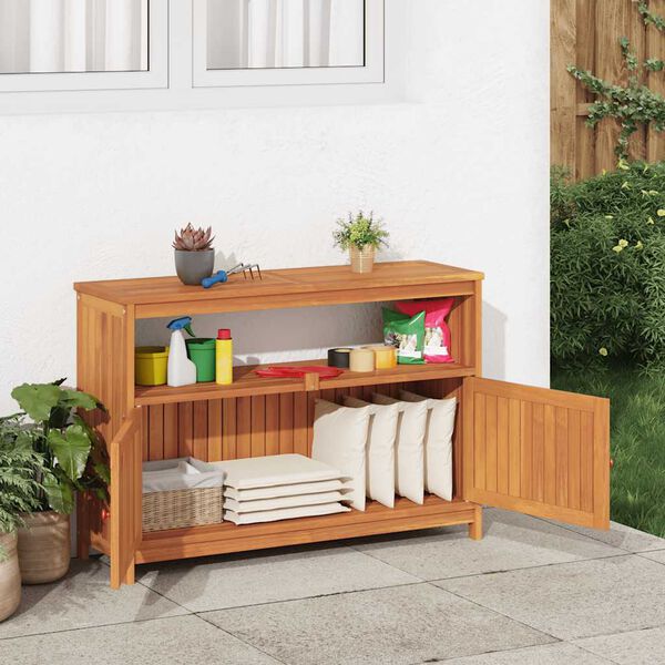 vidaXL Garden Console Table 110x35x75 cm Solid Wood Acacia