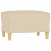 vidaXL Footstool Cream 60x50x41 cm Fabric