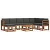 vidaXL Outdoor Sofa Set 9 pcs Natural and Anthracite