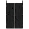 vidaXL Outdoor Kitchen Doors Black 50x9x82 cm Solid Wood Pine
