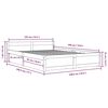vidaXL Bed Frame without Mattress with Drawers Double