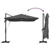 vidaXL Umbrella Anthracite 351 x 250 x 253 cm Polyester and Aluminium