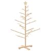 vidaXL Wooden Christmas Tree with Stand Natural 125 cm Solid pine wood