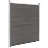vidaXL Garden Fence WPC 180x186 cm Grey