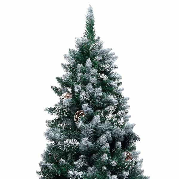 vidaXL Artificial Christmas Tree with LEDs&Ball Set&Pine Cones 180 cm