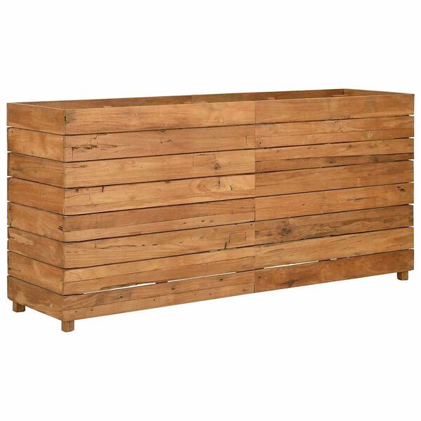vidaXL Raised Bed 150x40x72 cm Recycled Teak Wood and Steel