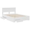vidaXL Bed Frame with Headboard White 150 x 200 cm Engineered Wood