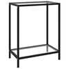vidaXL Console Table | Clear and Black | Tempered Glass, Powder-Coated Steel