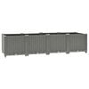 vidaXL Raised Bed Light Grey 160x40x38 cm Polypropylene