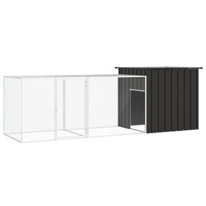 vidaXL Chicken Cage | Anthracite | Galvanised Steel | Large | Adjustable