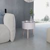 vidaXL Side Table with Serving Tray Round 39.5x44.5 cm Grey