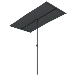 vidaXL Garden Parasol | Black | Polyester, Aluminium | Medium