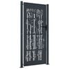 vidaXL Garden Gate Anthracite 100x175 cm Steel Bamboo Design