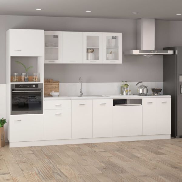vidaXL Dishwasher Panel Lyon White 59.5x3x67 cm Engineered Wood