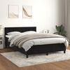 vidaXL Box Spring Bed with Mattress Black 137x187 cm Double Size Velvet