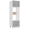 vidaXL Microwave Cabinet Concrete Grey 60x57x207 cm Engineered Wood