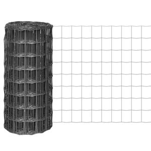 vidaXL Wire Fences PVC-coated iron Grey