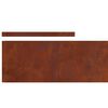 vidaXL Lawn Edging 4 pcs Rusty 450 x 0.05 x 20 cm Weathering Steel