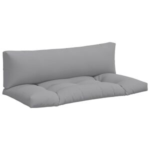 vidaXL Pallet Cushions 2 pcs Grey Fabric