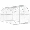vidaXL Chicken Coop Silver 400 x 200 x 200 cm Galvanised Steel