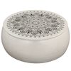 vidaXL Coffee Table | White | Hammered Aluminium | 70 cm Diameter