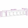 vidaXL Wall-Mounted Coat Rack Wall-mounted White 60 x 10.5 x 10.5 cm