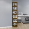 vidaXL Book Cabinet/Room Divider Honey Brown Solid Pinewood