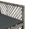 vidaXL 5 Piece Garden Dining Set with Cushions Grey Poly Rattan
