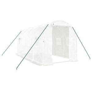 vidaXL Greenhouse with Steel Frame White 8 m&sup2; 4x2x2 m
