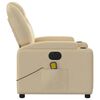 vidaXL Electric Massage Recliner Chair Cream Fabric