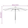 vidaXL Garden Parasol with Wooden Pole 350 cm Terracotta