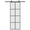 vidaXL Sliding Door with Hardware Set 76x205 cm ESG Glass&Aluminium