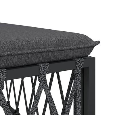 vidaXL 4 Piece Garden Lounge Set with Cushions Anthracite Steel