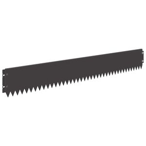 vidaXL Lawn Edging 20 pcs 103 x 15 cm Steel Black