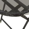 vidaXL 3 Piece Garden Bistro Set Poly Rattan and Glass Black