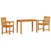 vidaXL Garden Dining Set 3 pcs Brown Solid Acacia Wood