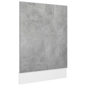 vidaXL Dishwasher Panel Concrete Grey 45x3x67 cm Engineered Wood