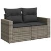 vidaXL 6 Piece Garden Sofa Set with Cushions Grey Poly Rattan