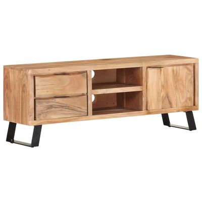vidaXL TV Cabinet 120x30x42 cm Solid Acacia Wood with Live Edges