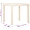 vidaXL Garden Table White 79x65x72 cm Plastic