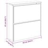 vidaXL Shoe Cabinet 2-Layer Mirror Oak 63x17x67 cm