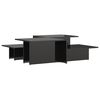 vidaXL Coffee Tables 2 pcs High Gloss Black 111.5x50x33 cm Engineered Wood