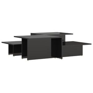 vidaXL Coffee Tables 2 pcs High Gloss Black 111.5x50x33 cm Engineered Wood