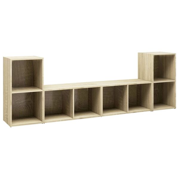 vidaXL TV Cabinets 4 pcs Sonoma Oak 72x35x36.5 cm Engineered Wood
