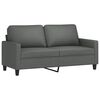 vidaXL 3 Piece Sofa Set with Cushions Dark Grey Fabric